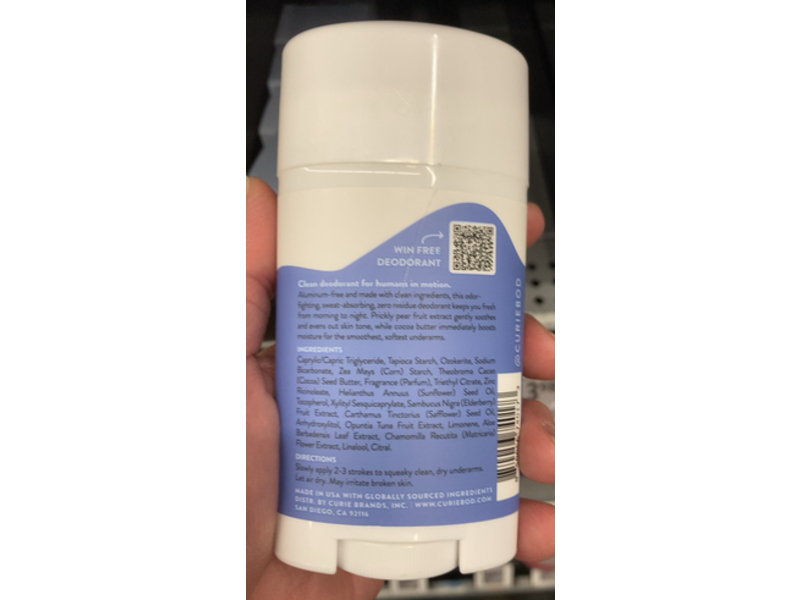 Curie Clean Deodorant Stick, Ocean Air, 2 oz/56.7 g