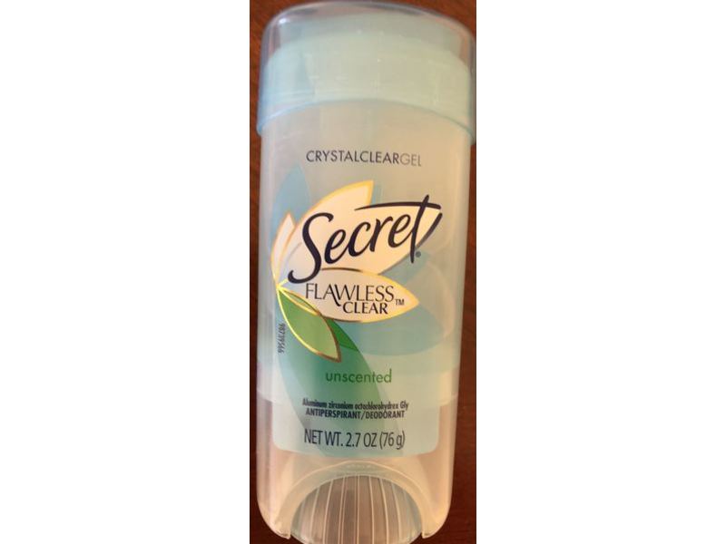 Secret Flawless Clear Antiperspirant/Deodorant, Unscented, 2.7 oz/76 g