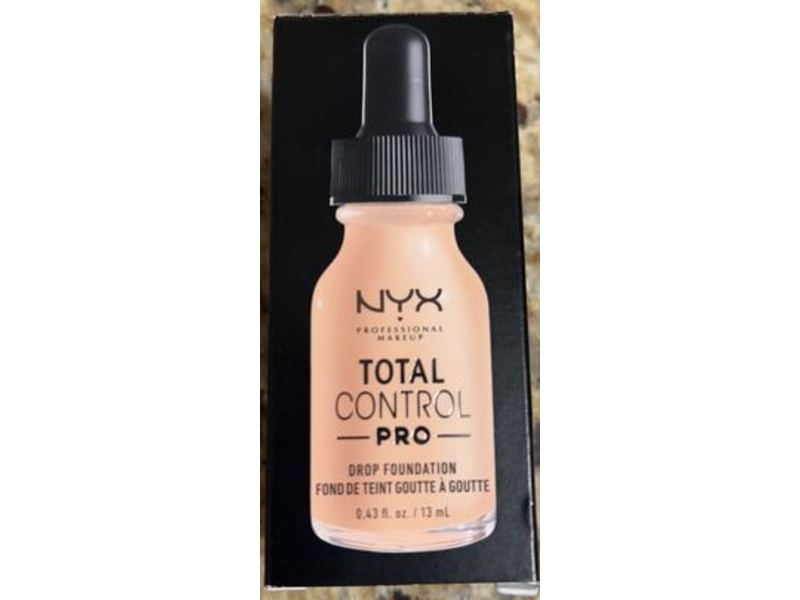 NYX Professional Makeup Total Control Pro Drop Foundation, Vanilla, 0.43 fl oz/13 mL