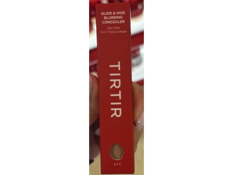 Tirtir Glide & Hide Blurring Concealer Zero Filter 2 In 1 Total Coverage, 4.7C, 0.28 oz