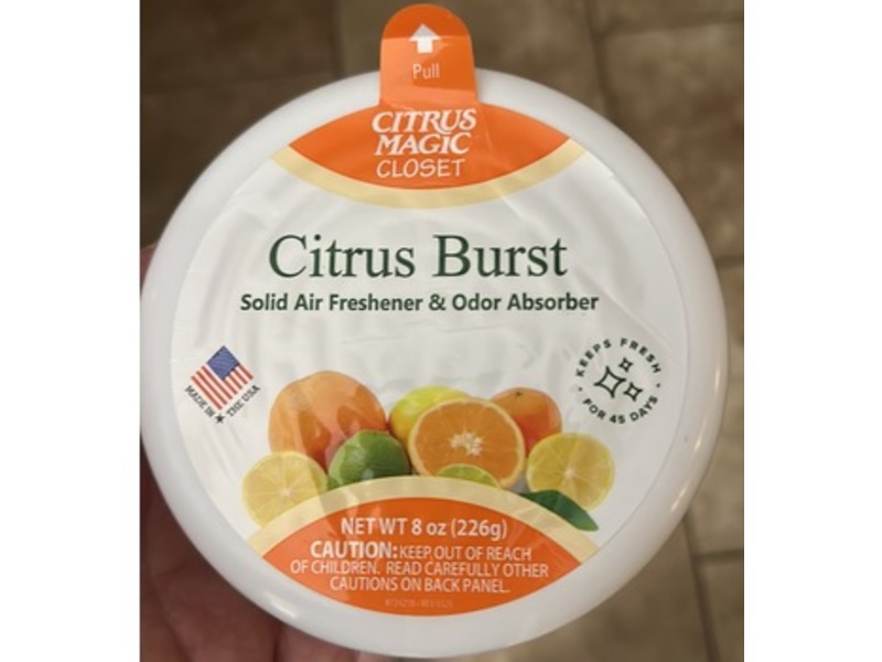 Citrus Magic Odor Absorbing Solid Air Freshener, Citrus Burst, 8 oz/226 g, Pack Of 3