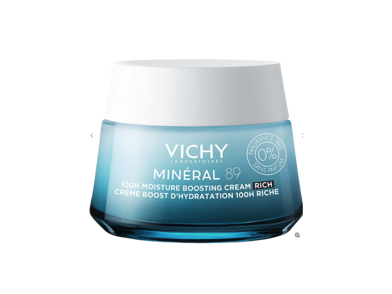Vichy Minéral 89 100H Rich Cream, Fragrance Free, 1.69 oz/50 mL