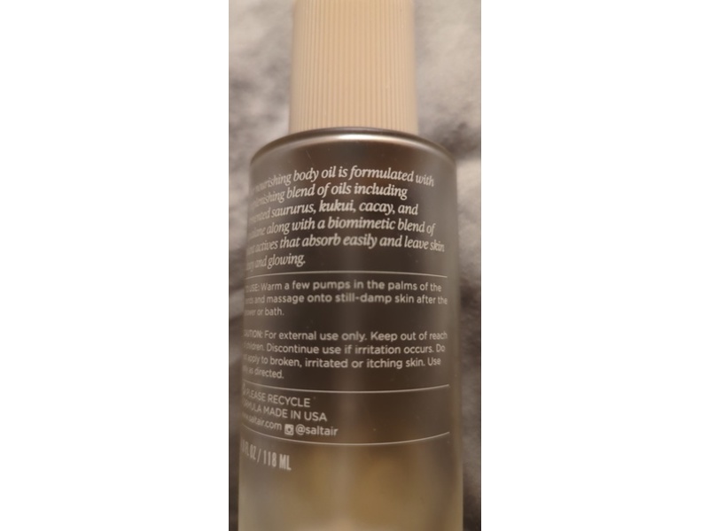 Saltair Nourishing Body Oil, Salt Water Vanilla, 4 fl oz/118 mL