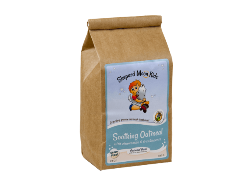 Shepard Moon Kids Soothing Oatmeal Bath with Chamomile & Frankincense, 24 oz/680 g