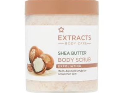 Superdrug Extracts Body Scrub, Shea Butter, 465 mL