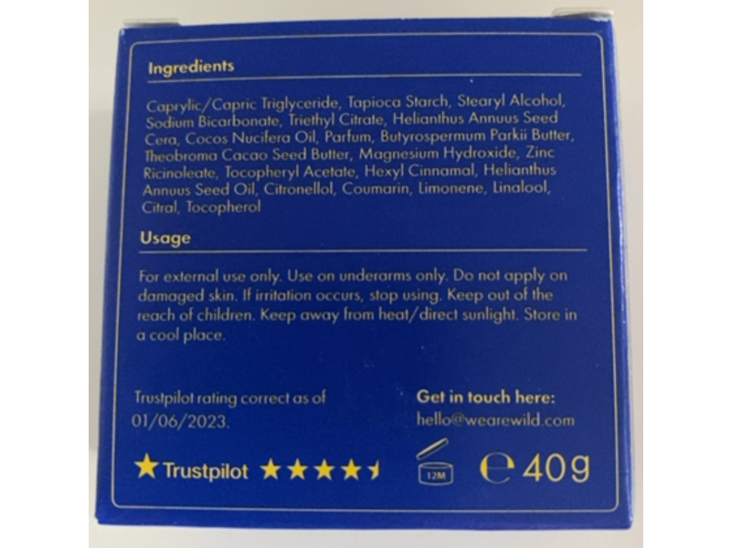 Wild Thunderstorm Refill Natural Deodorant, 40 g