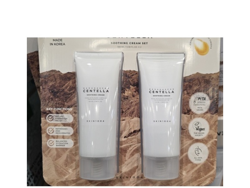 Skin1004 Madagascar Centella Smoothing Cream, 3.38 fl oz/100 mL, Pack Of 2