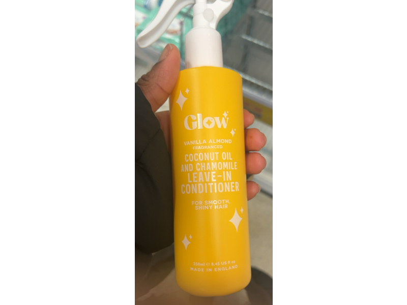 Glow Vanilla Almond Leave-In Conditioner, Coconut Oil & Chamomile, 8.45 floz/250 mL