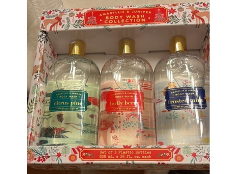 Amaryllis & Juiper Body Wash Set, 28 fl oz/828 mL, Pack Of 3