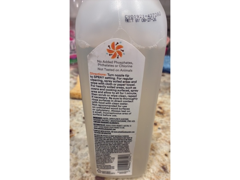 365 All Purpose Cleaner, Spiced Citrus, 26 Fl oz/769 mL