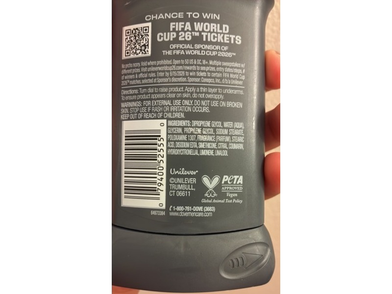 Dove Men+Care Striker Swag Deodorant, 72H, 3.0 oz/85 g