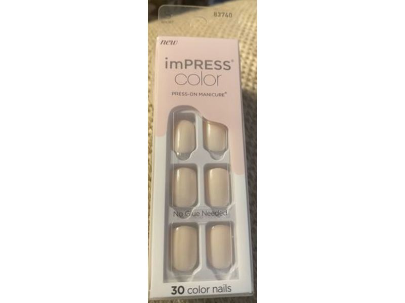 Kiss Impress Color Press-On Manicure, Point Pink, 30 Count