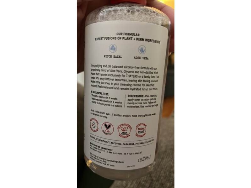 Thayers Witch Hazel & Aloe Facial Toner, Unscented, 12 fl oz/355 mL