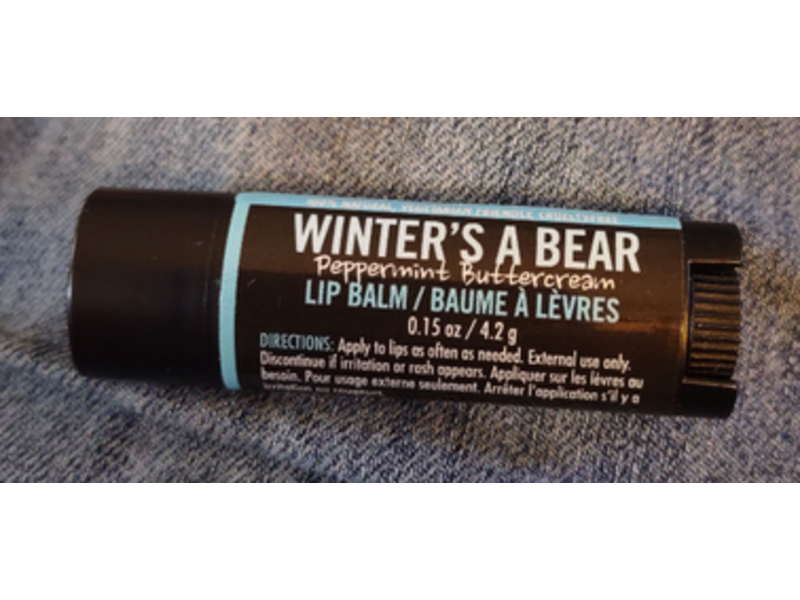 Walton Wood Farm Winters A Bear Lip Blam, Peppermint Buttercream, 0.15 oz/4.2 g