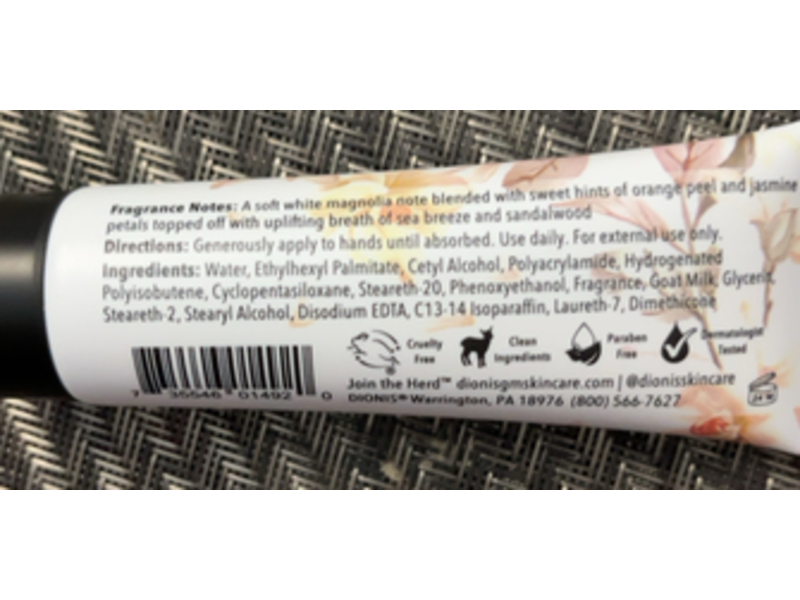 Dionis Hand Cream, Goat Milk, 1 oz/28 g