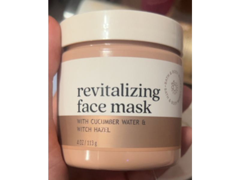 Bath & Body Works Revitalizing Face Mask, Cucumber Water & Witch Hazel, 4 oz/113 g
