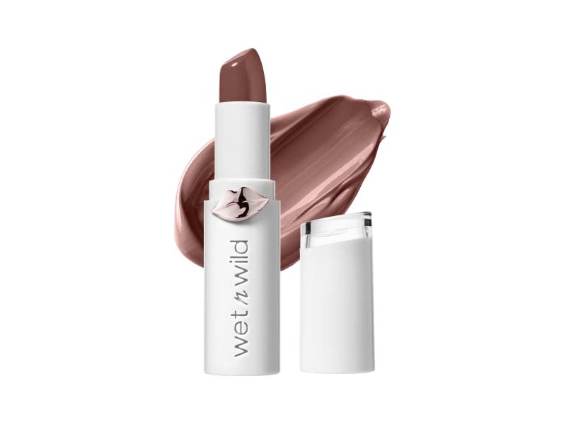 wet n wild Mega Last High-Shine Lipstick, Mad For Mauve, 0.11 oz/3.3 g