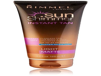 Rimmel Sunshimmer Instant Tan Wash Off, Light Matte, 4.2 fl oz/125 mL