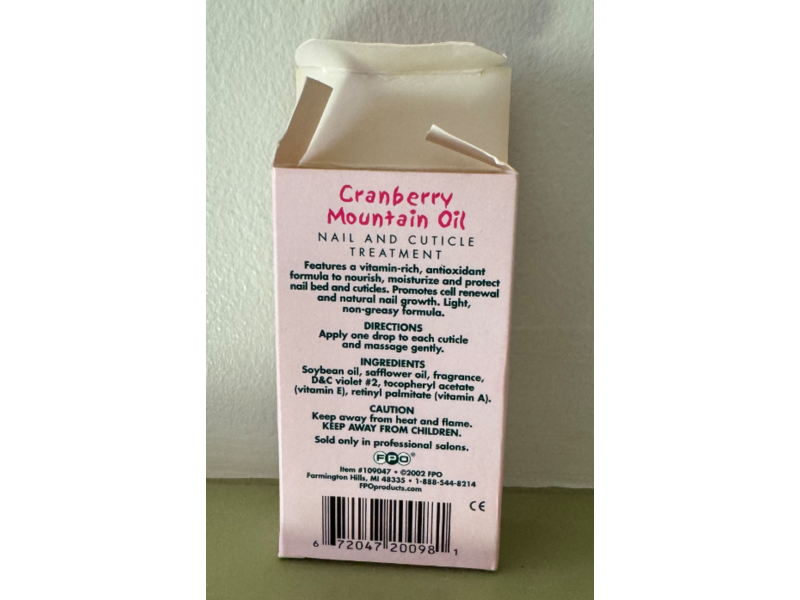 Pinnacle Cranberry Mountain Oil Nail and Cuticle Treatment