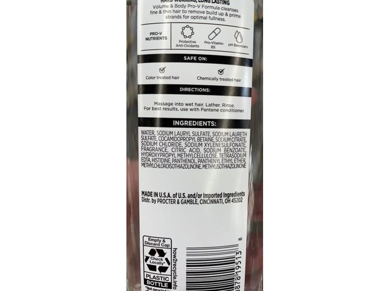 Pantene Pro-V Volume & Body Shampoo, 10.4 fl oz/310 mL