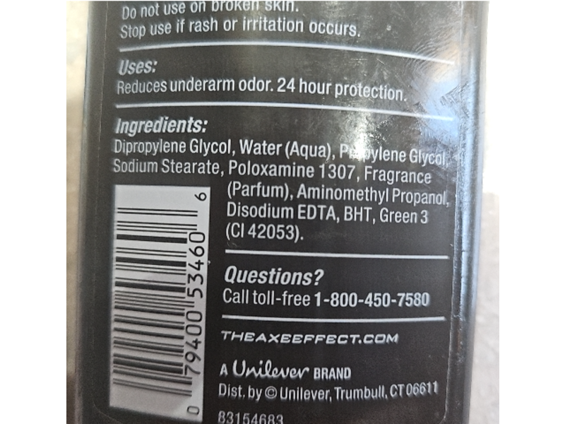 Axe Essence Deodorant Stick, Fresh, 3 oz/85 g