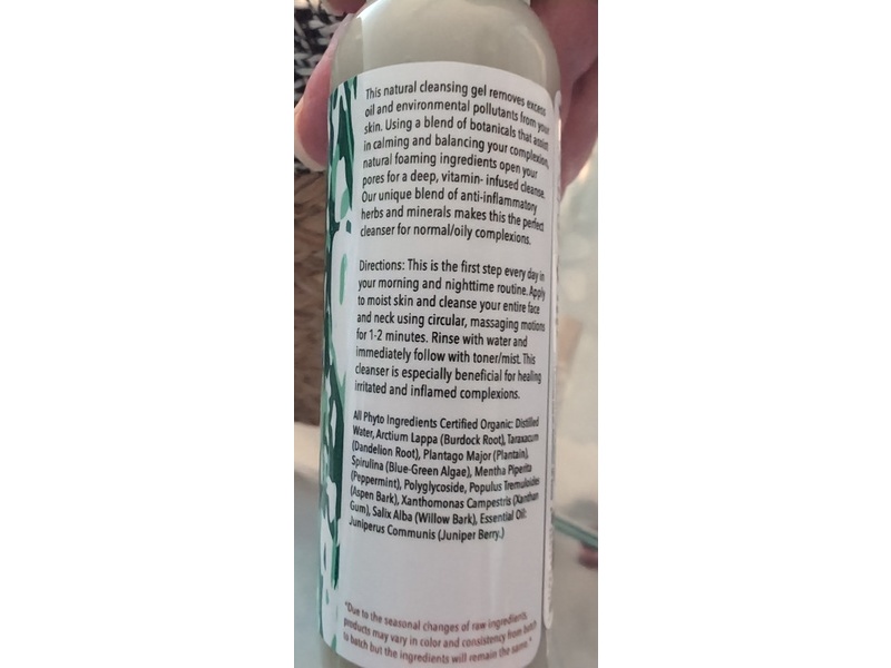 Elina Organics Herbal Cleanser Cleansingel, 2 oz/59 mL