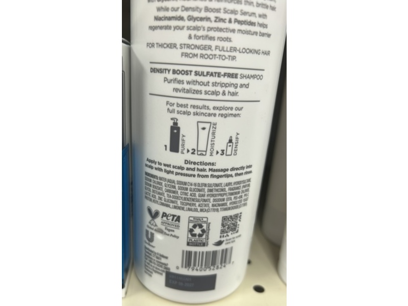 Dove Derma Scalp Density Boost Shampoo, Glycerin, 16 fl oz