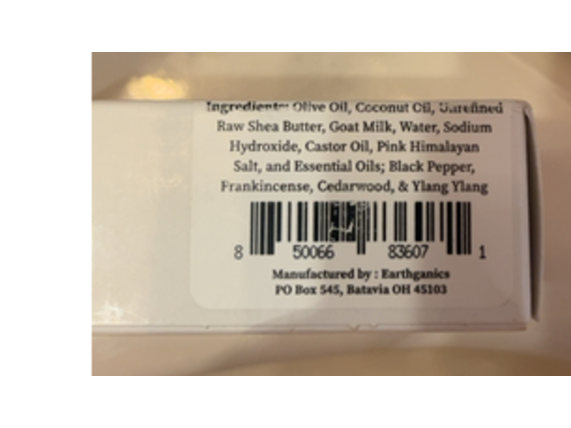 Earthganics Black Pepper & Frankincense Goat Milk Soap, 4 oz