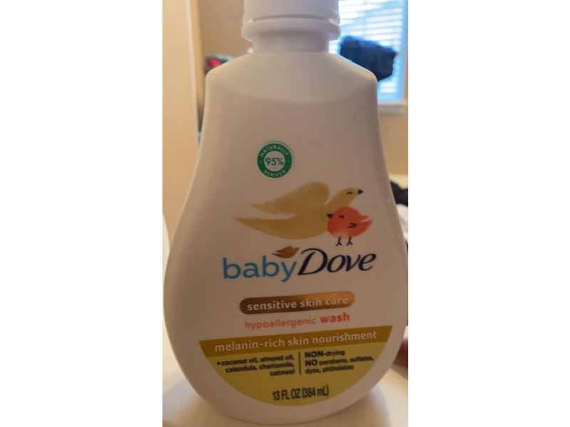 Baby Dove Hypoallergenic Wash, Sensitive Skin Care, Melanin-Rich, 13 fl oz/384 mL