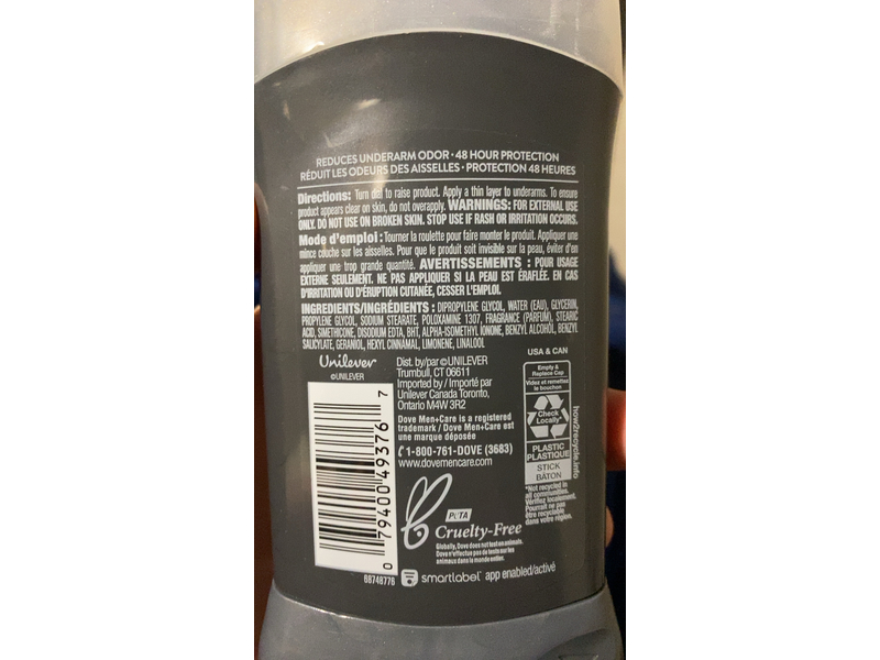 Dove Men + Care Deodorant, Vibrant Oak, 3.0 oz/85 g