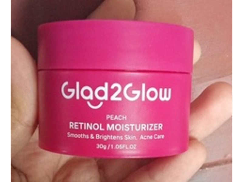 Glad2Glow Retinol Moisturier, Peach, 1.05 fl oz/30 g