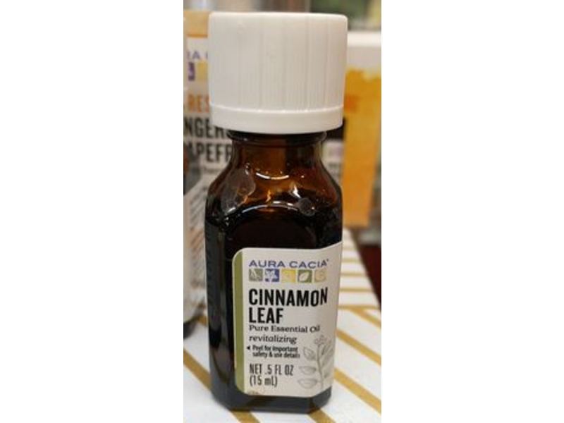 Aura Cacia Cinnamon Leaf Pure Essential Oil, .5 fl oz/15 mL