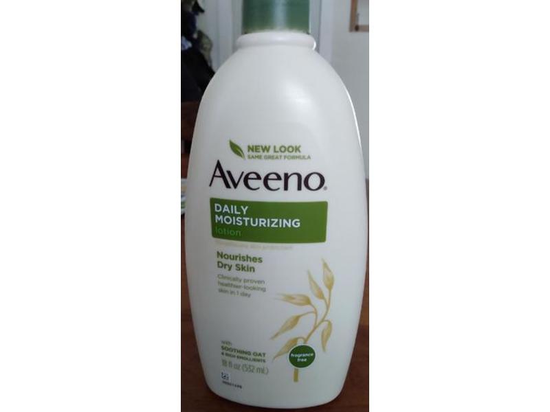 Aveeno Daily Moisturizing Body Lotion, Fragrance-Free, 18 fl oz/532 mL