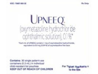 Upneeq (Oxymetazoline Hydrochloride Ophthalmic Solution) 0.1%, 0.3 mL, 30 Count, RVL Pharmaceuticals (Rx)
