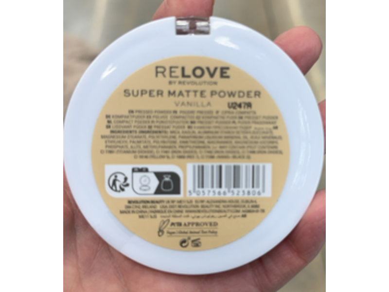 Revolution Super Matte Powder, Vanilla, 0.21 oz/6 g