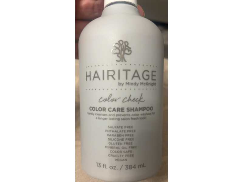 Hairitage By Mindy McKnight Color Check Color Care Shampoo, 13 fl oz/384 mL