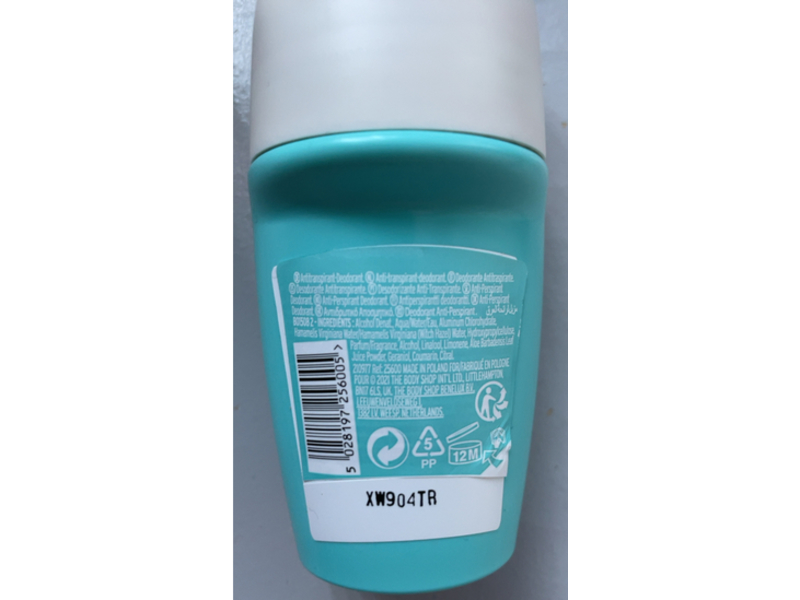 The Body Shop Anti-Perspirant, Blue Musk Zest, 1.69 fl oz/50 mL