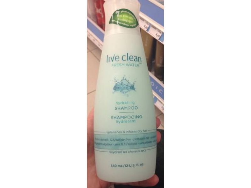 Live Clean Hydrating Shampoo, Fresh Water, 12 fl oz/350 mL