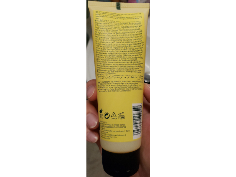 The Body Shop Purifying Face Wash, Lemon, 4.2 fl oz/125 mL