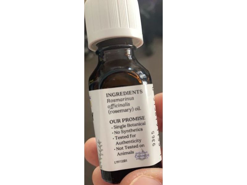 Aura Cacia Pure Essential Oil, Rosemary, 0.5 fl oz/15 mL