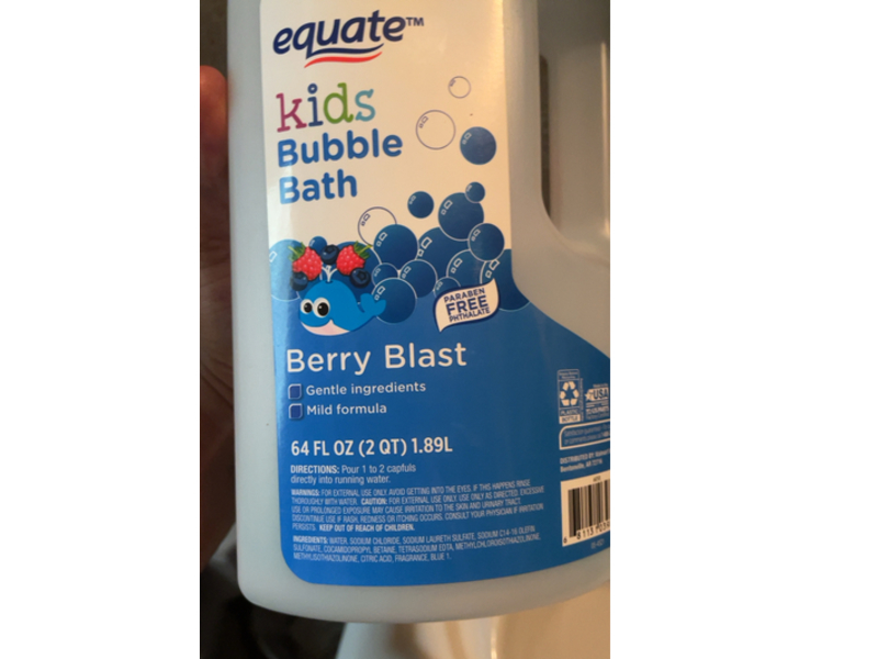 Equate Kids Bubble Bath, Berry Blast, 64 fl oz / 1.89 L