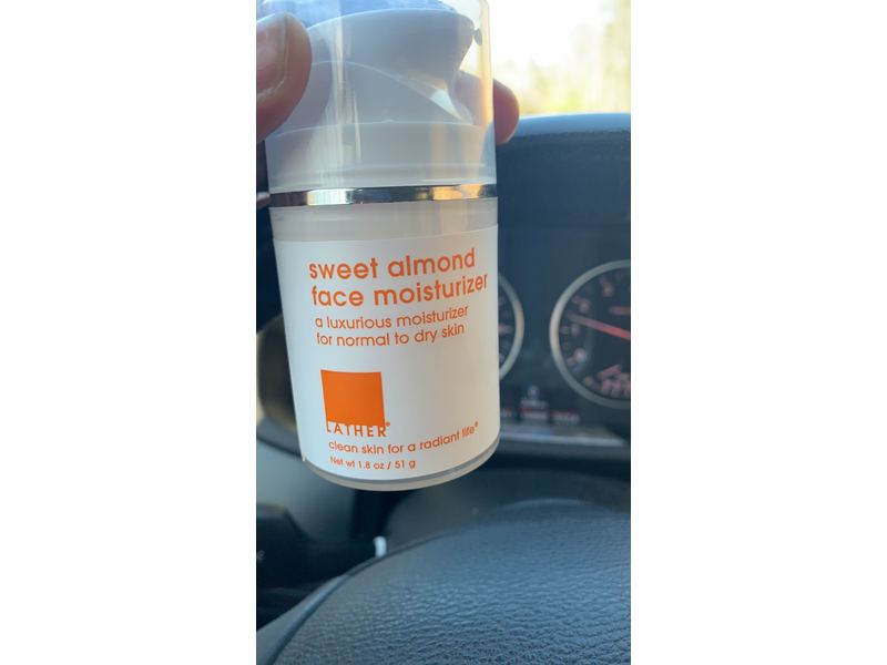 Lather Face Moisturizer, Sweet Almond, 1.8 oz/51 g