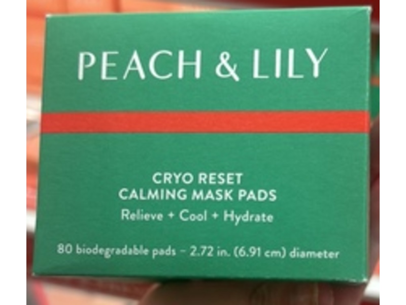 Peach & Lily Cryo Reset Calming Mask Pads, 80 Count
