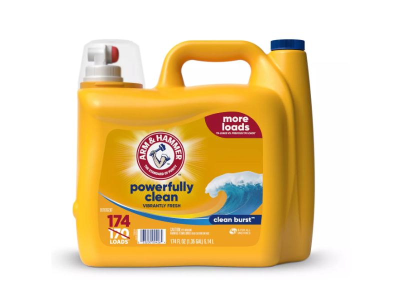 Arm & Hammer Liquid Laundry Detergent, Clean Burst, 174 fl oz/5.14 L