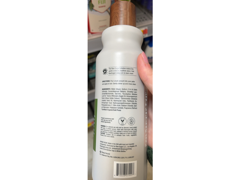 Raw Sugar Men Thicken Ultra Conditioning & Smoothing Shampoo/Conditioner, Eucalyptus + Sage + Shea, 18 fl oz/532 mL