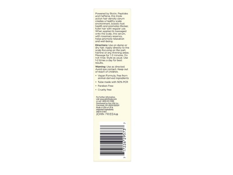 John Frieda Ultra Filler+ Hair Density Scalp Serum, 2 fl oz/60 mL