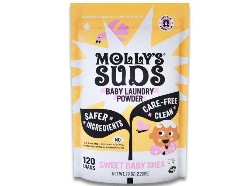 Molly's Suds Baby Laundry Detergent Powder, Sweet Baby Shea, 120 Loads, 79.00 oz/2.23 kg