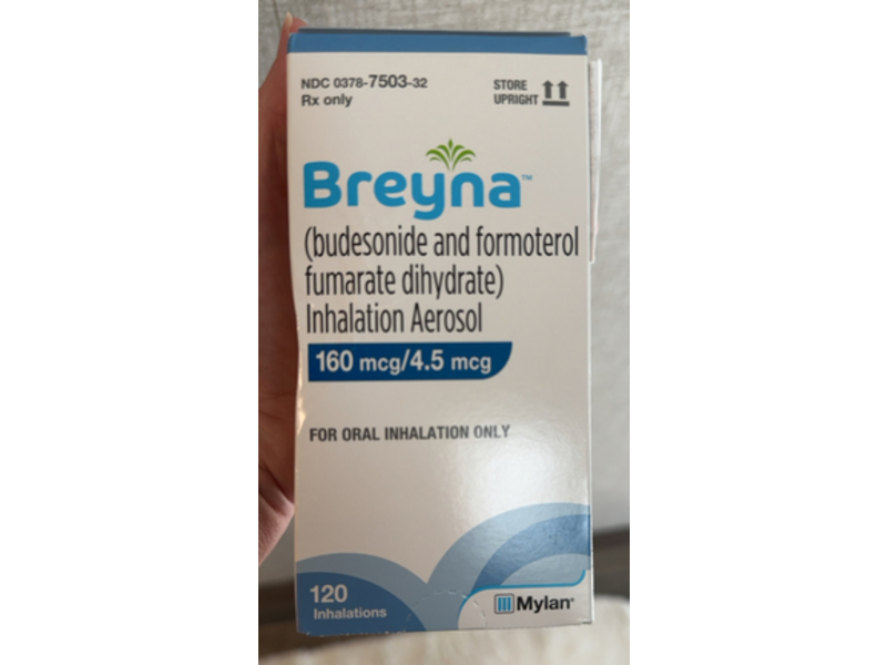 Breyna (budesonide and formoterol fumarate dihydrate) Inhalation Aerosol 160 mcg/4.5 mcg, Mylan (Rx)