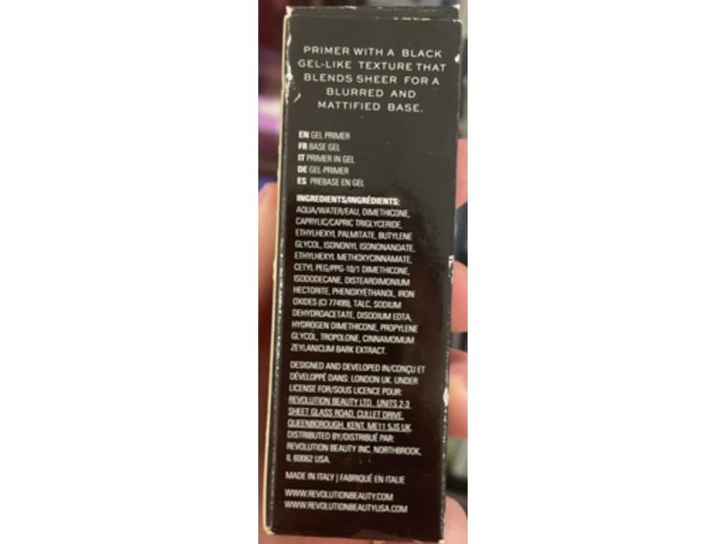 Revolution Onyx Gel Primer, Black, 0.61 fl oz/18 mL