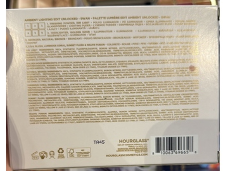 Hourglass Ambient Lighting Edit Unlocked Palette, Swan, 0.04 oz/1.4 g